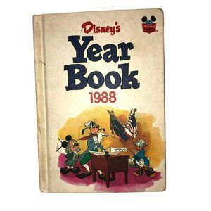 DISNEY'S YEAR BOOK 1988 HARD COVER ROBERT B CLARKE GROLIER PROPERTIES HARDCOVER